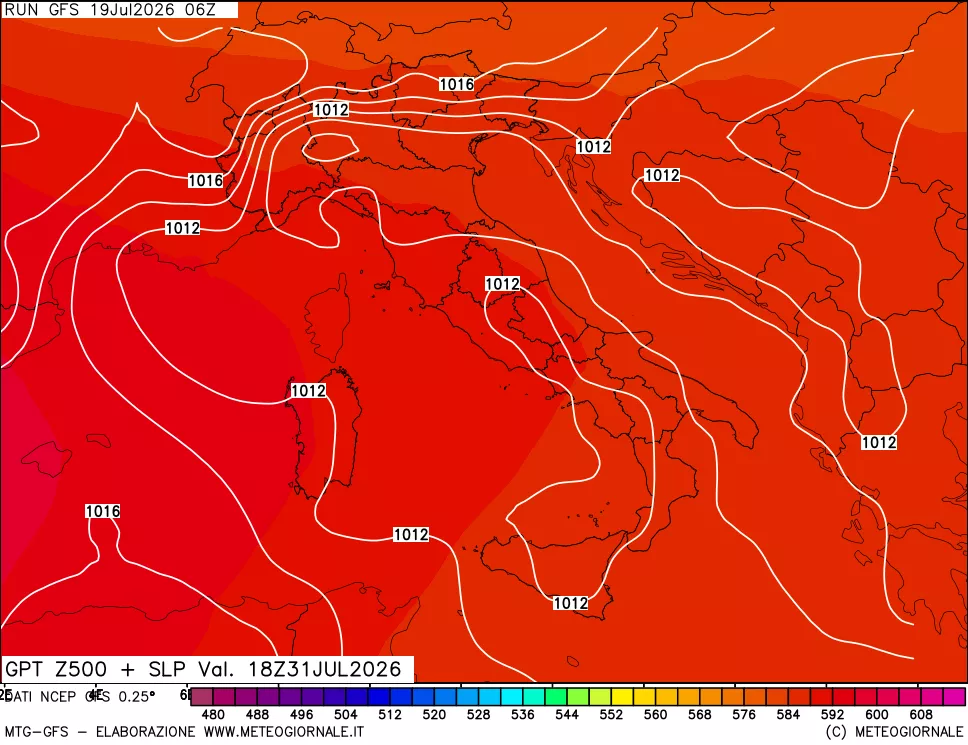 mappa 500 hPa GPT + Press SLM