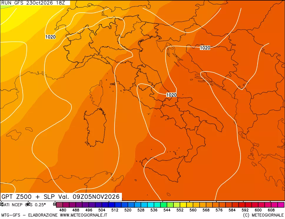 mappa 500 hPa GPT + Press SLM
