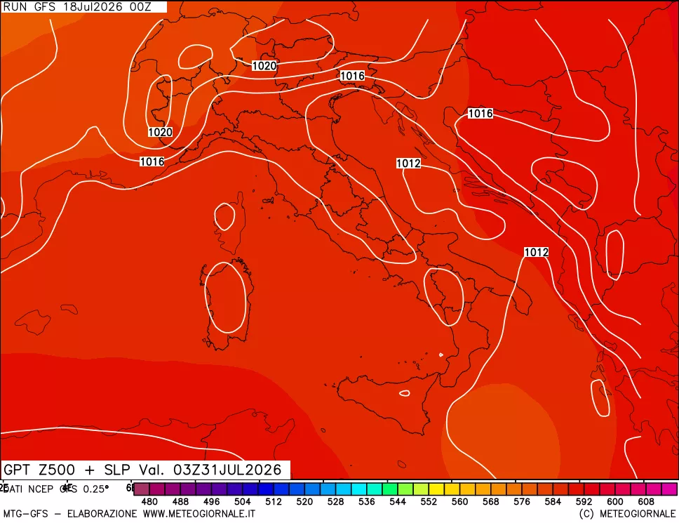 mappa 500 hPa GPT + Press SLM