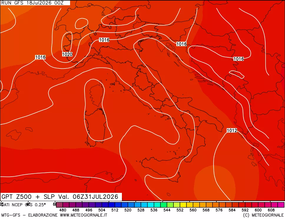 mappa 500 hPa GPT + Press SLM