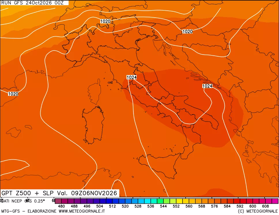 mappa 500 hPa GPT + Press SLM