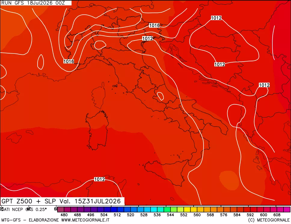 mappa 500 hPa GPT + Press SLM