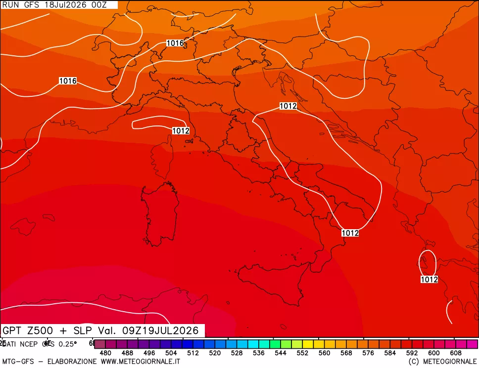 mappa 500 hPa GPT + Press SLM