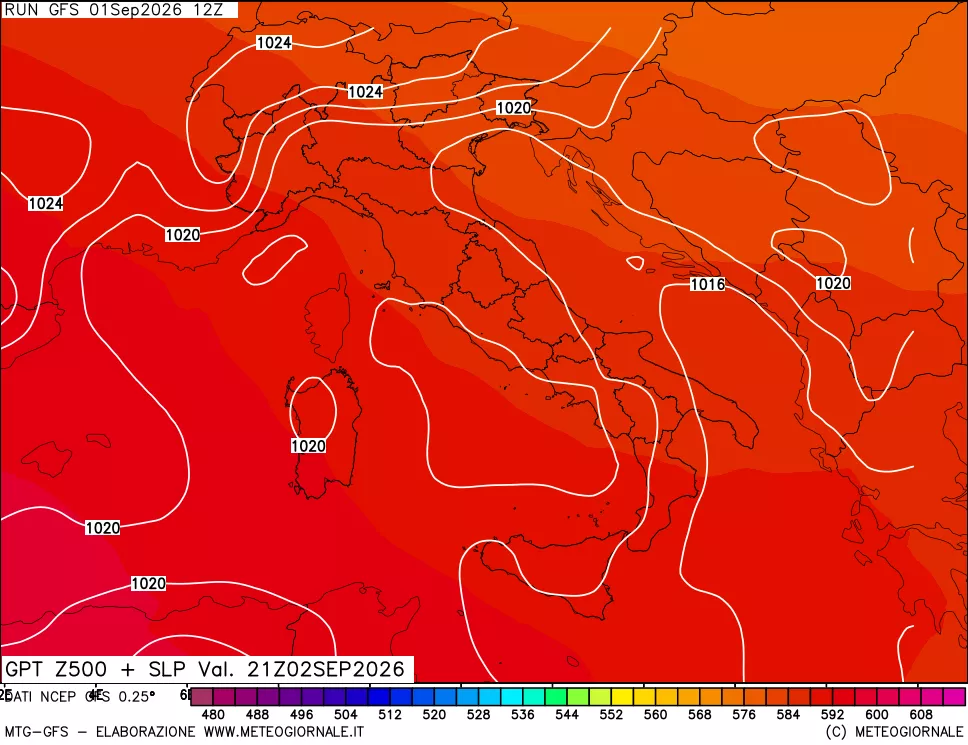 mappa 500 hPa GPT + Press SLM