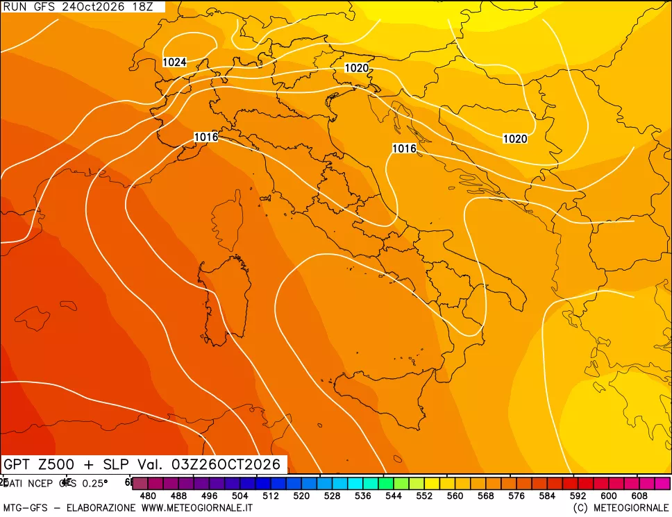mappa 500 hPa GPT + Press SLM