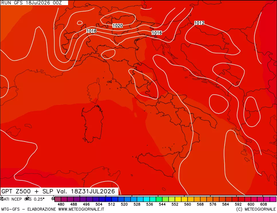 mappa 500 hPa GPT + Press SLM