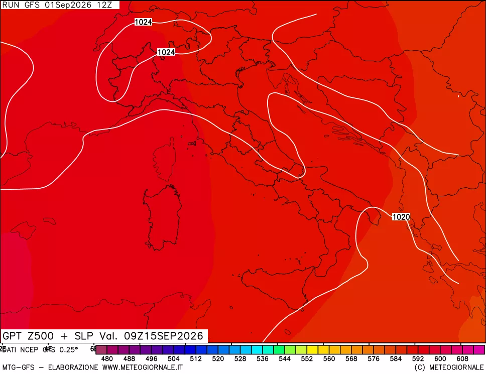 mappa 500 hPa GPT + Press SLM