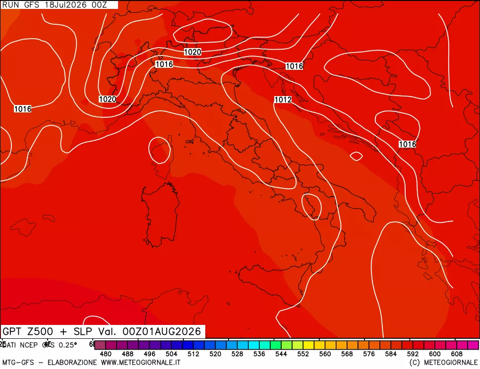 mappa 500 hPa GPT + Press SLM