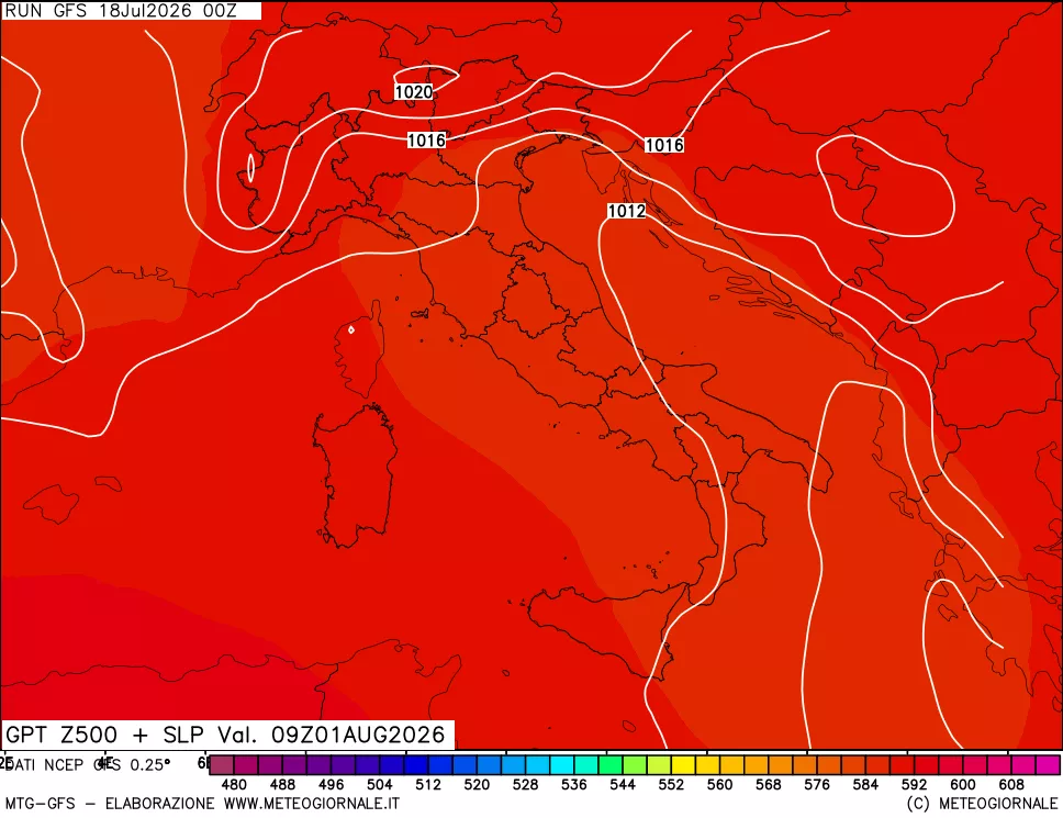 mappa 500 hPa GPT + Press SLM