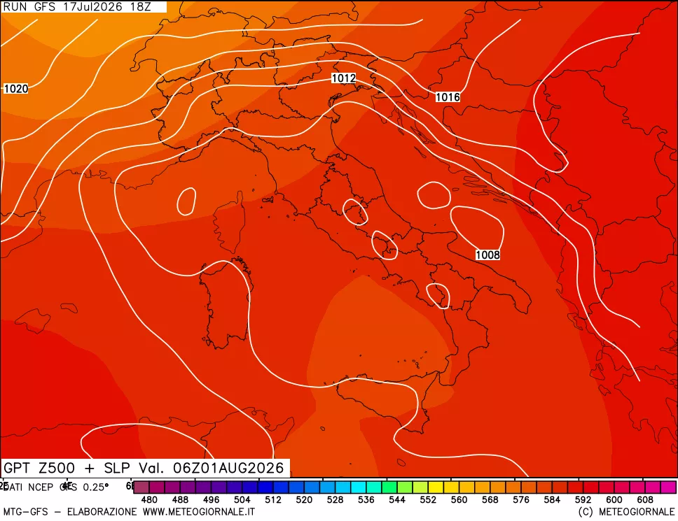 mappa 500 hPa GPT + Press SLM
