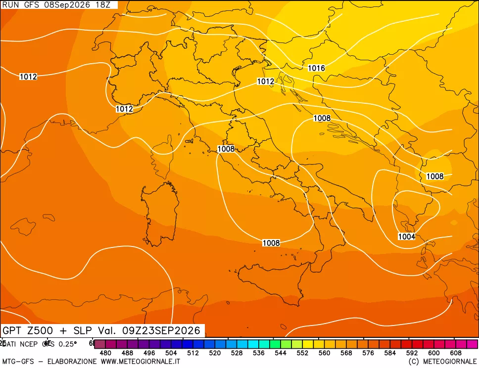 mappa 500 hPa GPT + Press SLM