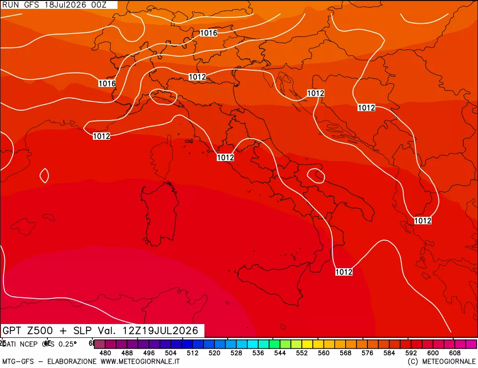 mappa 500 hPa GPT + Press SLM