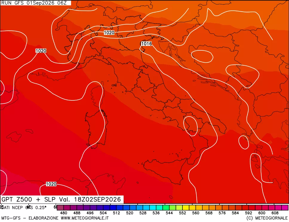 mappa 500 hPa GPT + Press SLM