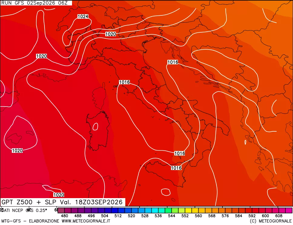 mappa 500 hPa GPT + Press SLM