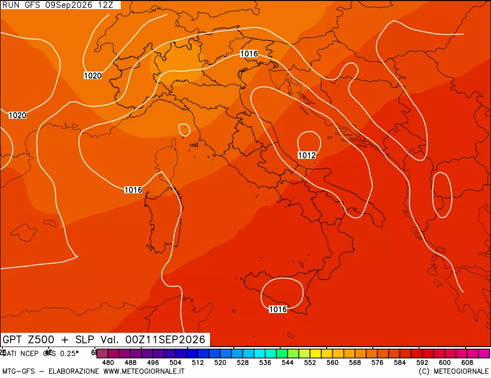 mappa 500 hPa GPT + Press SLM