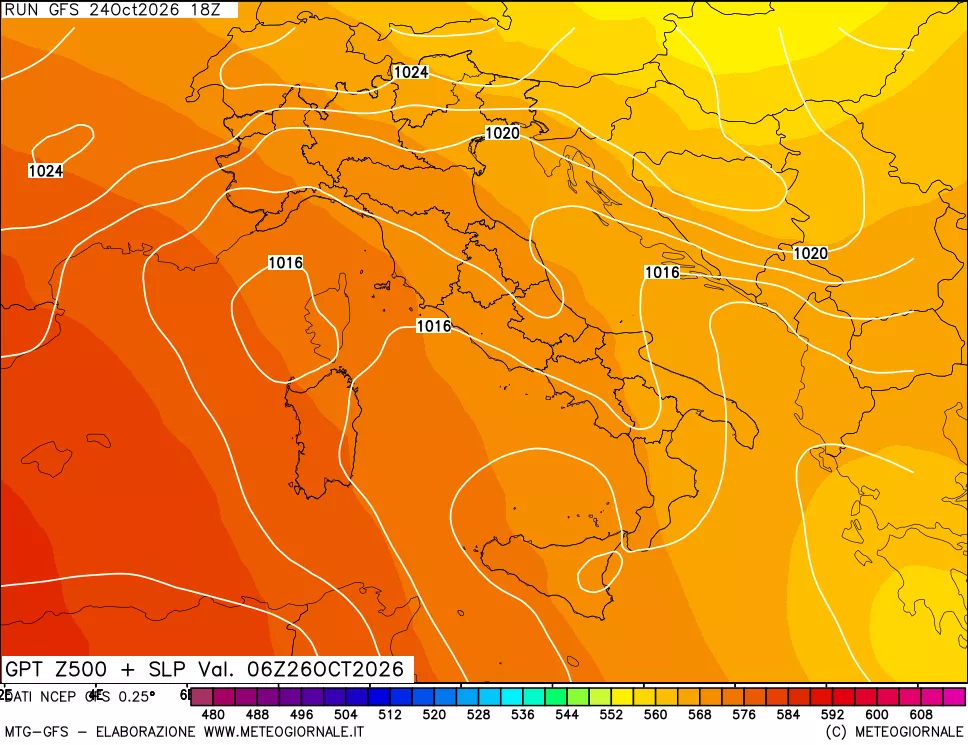 mappa 500 hPa GPT + Press SLM