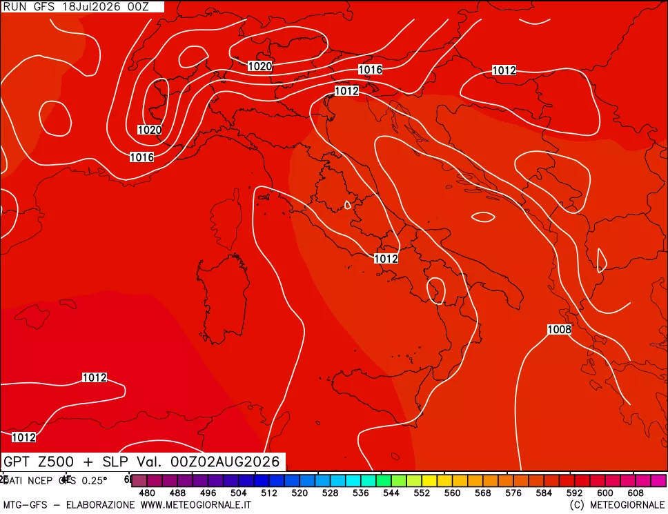 mappa 500 hPa GPT + Press SLM