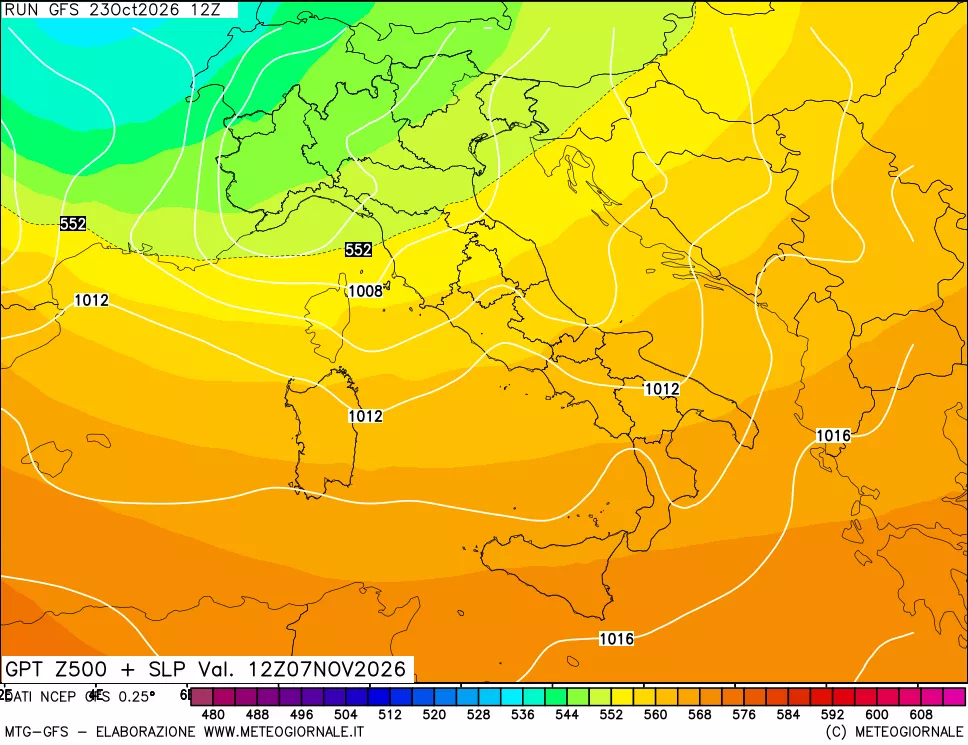 mappa 500 hPa GPT + Press SLM