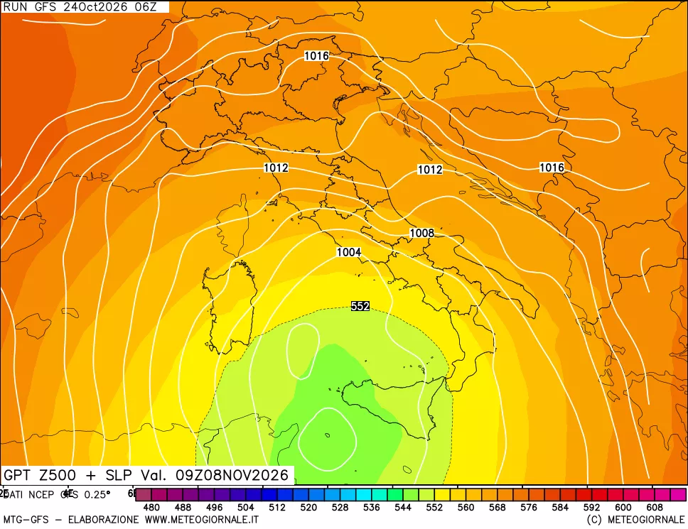 mappa 500 hPa GPT + Press SLM