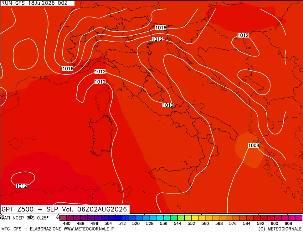 mappa 500 hPa GPT + Press SLM