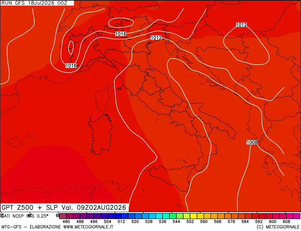 mappa 500 hPa GPT + Press SLM