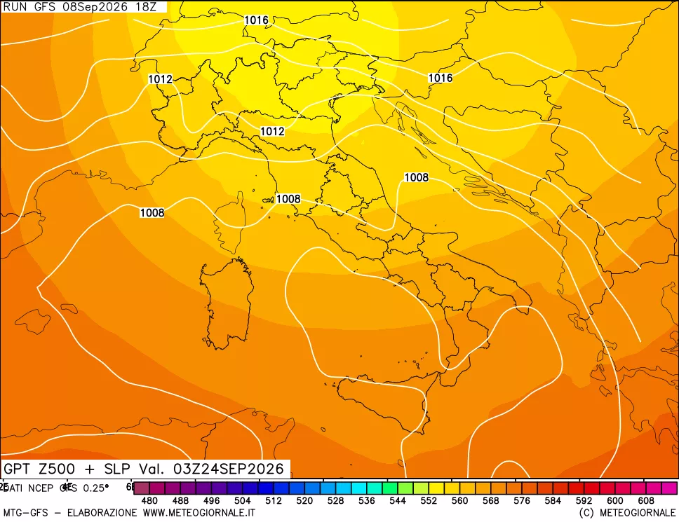 mappa 500 hPa GPT + Press SLM
