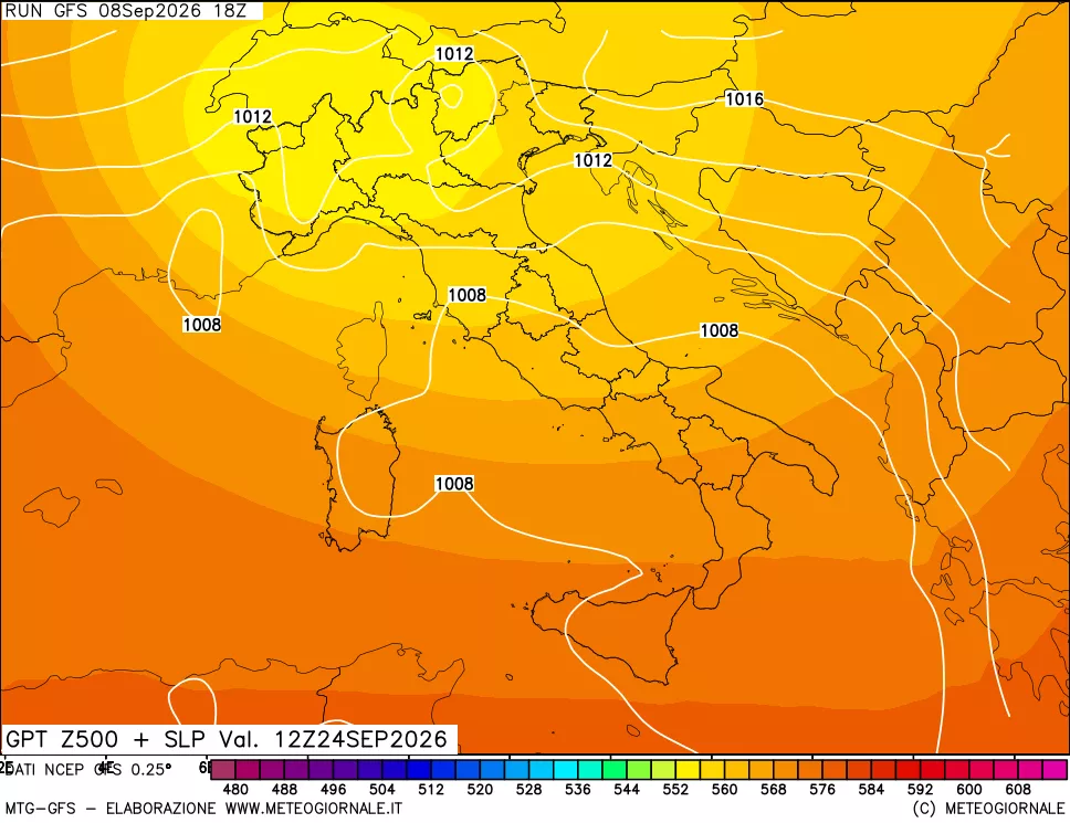 mappa 500 hPa GPT + Press SLM