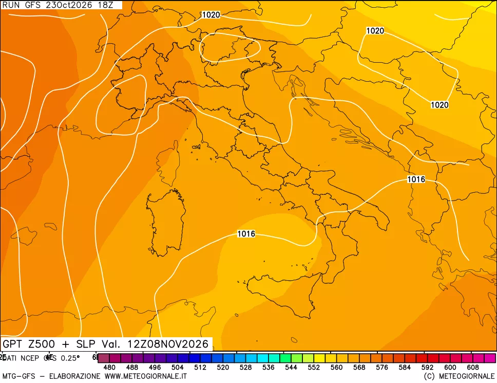 mappa 500 hPa GPT + Press SLM