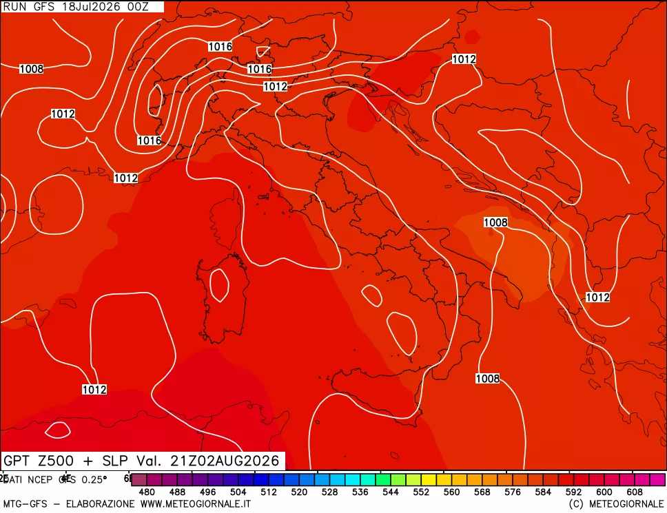 mappa 500 hPa GPT + Press SLM