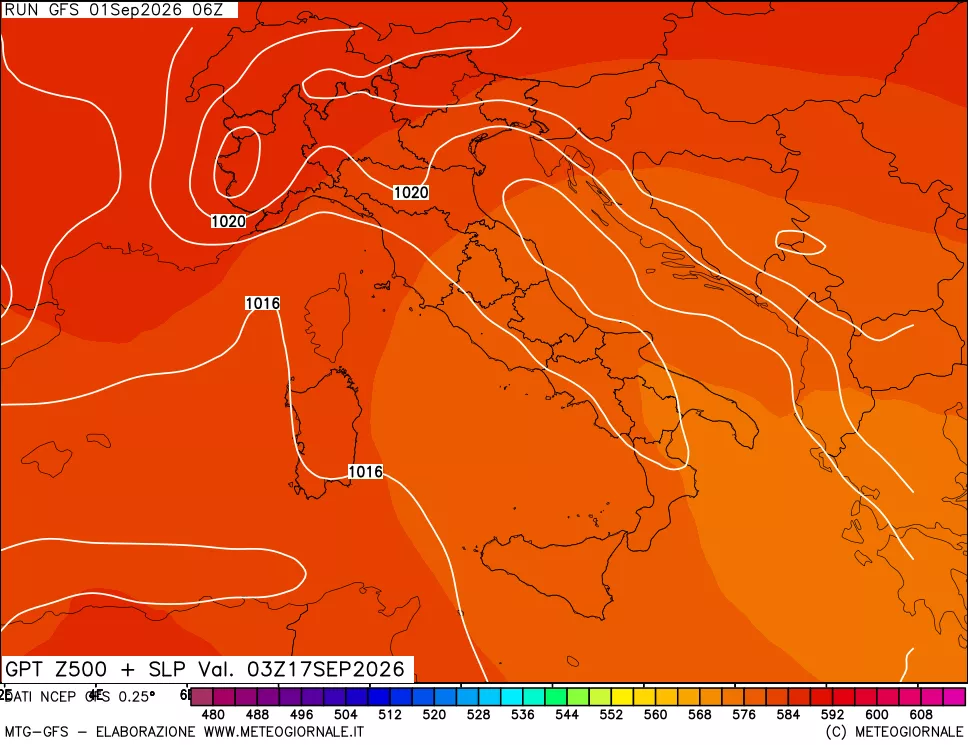 mappa 500 hPa GPT + Press SLM