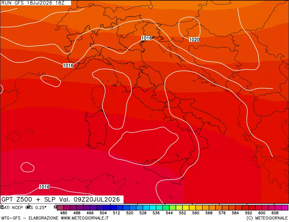 mappa 500 hPa GPT + Press SLM