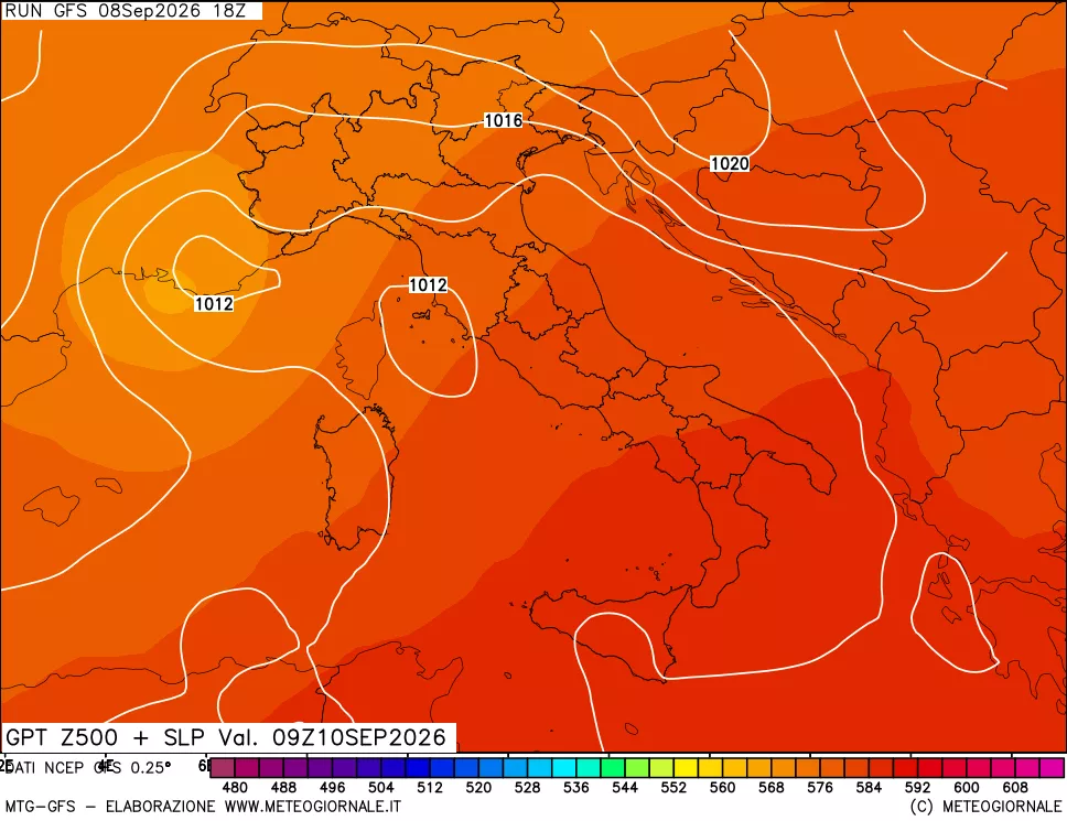 mappa 500 hPa GPT + Press SLM