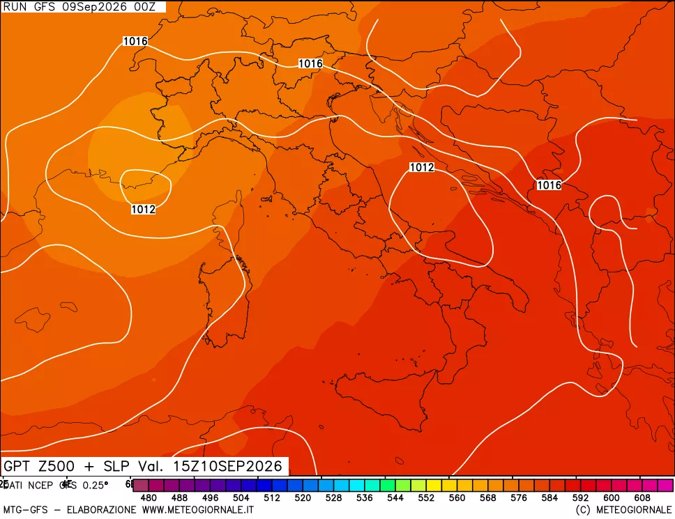 mappa 500 hPa GPT + Press SLM