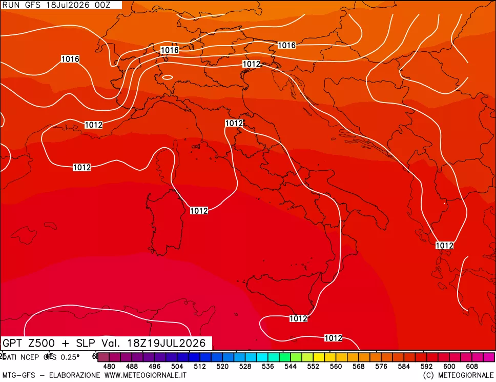 mappa 500 hPa GPT + Press SLM