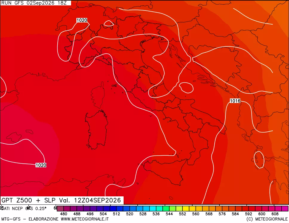 mappa 500 hPa GPT + Press SLM