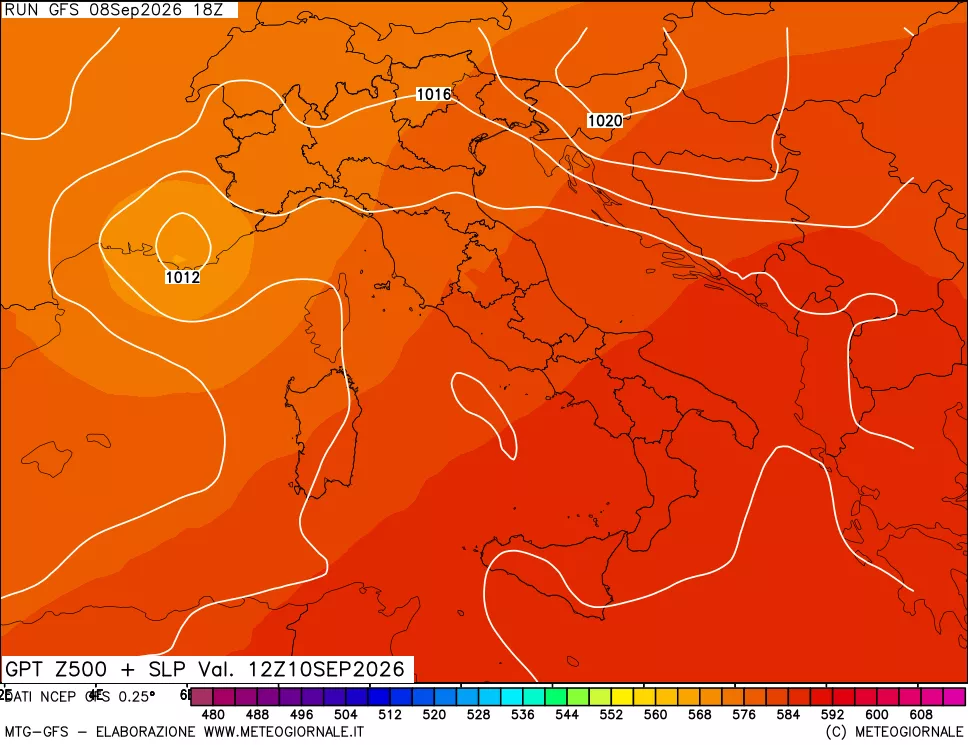 mappa 500 hPa GPT + Press SLM
