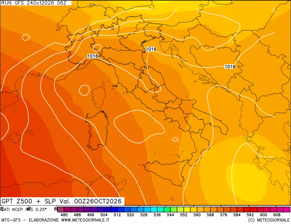 mappa 500 hPa GPT + Press SLM