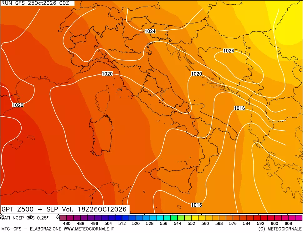 mappa 500 hPa GPT + Press SLM