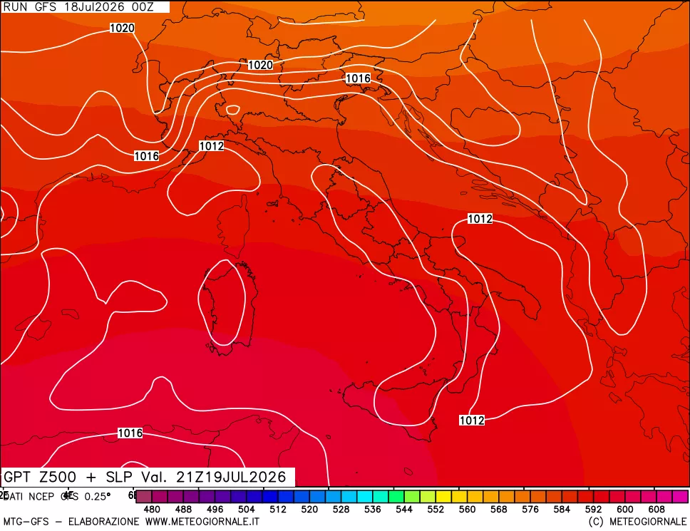 mappa 500 hPa GPT + Press SLM