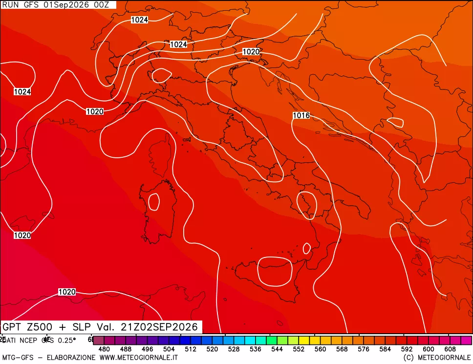mappa 500 hPa GPT + Press SLM