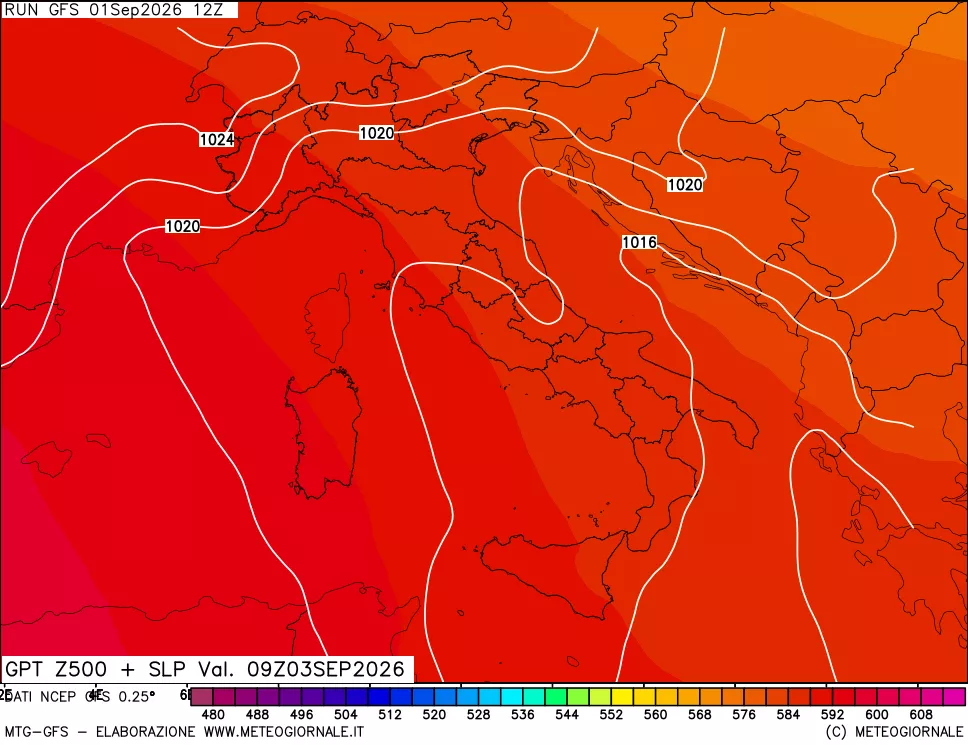 mappa 500 hPa GPT + Press SLM