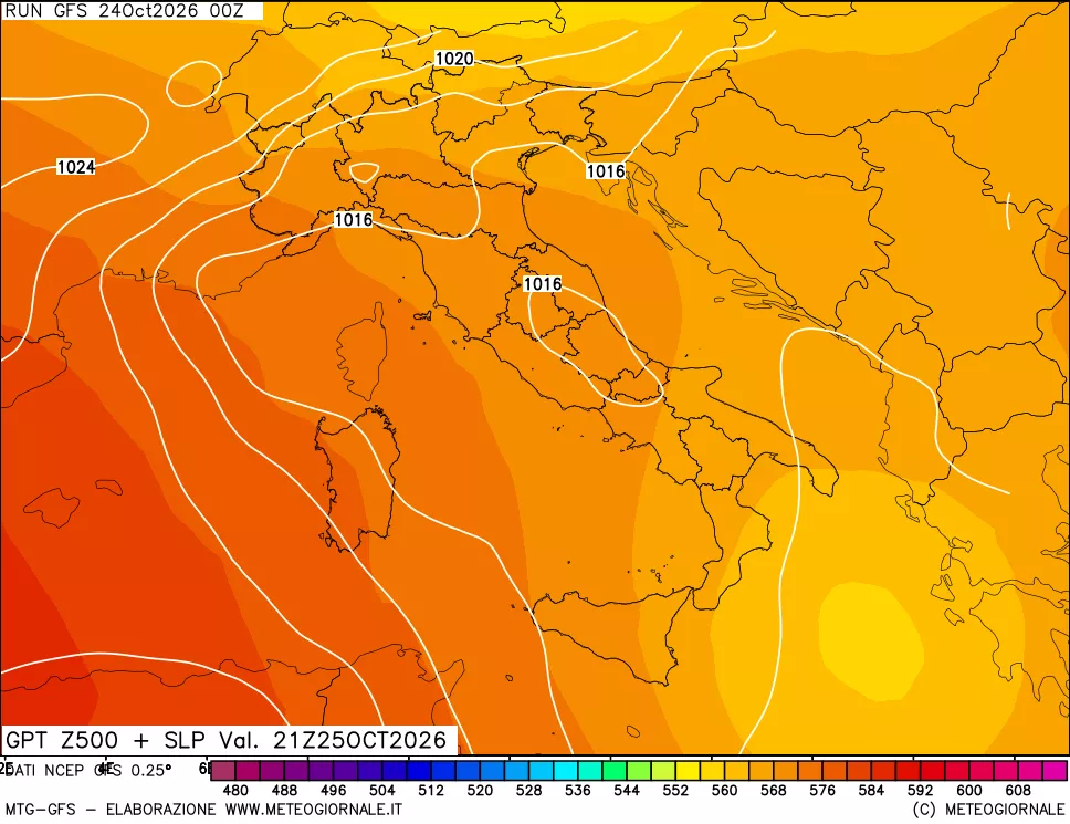 mappa 500 hPa GPT + Press SLM
