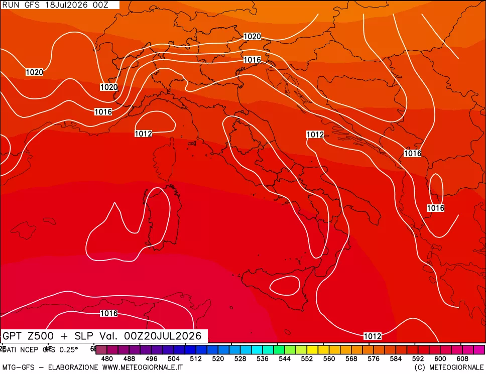 mappa 500 hPa GPT + Press SLM