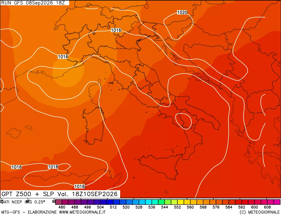 mappa 500 hPa GPT + Press SLM
