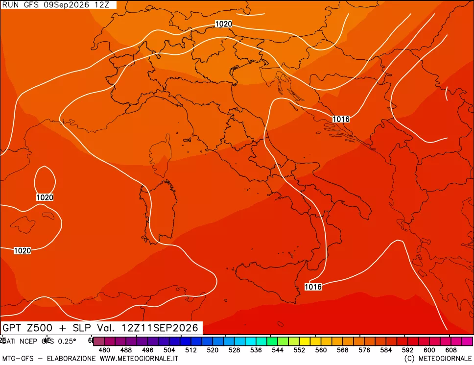 mappa 500 hPa GPT + Press SLM