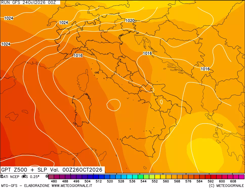 mappa 500 hPa GPT + Press SLM