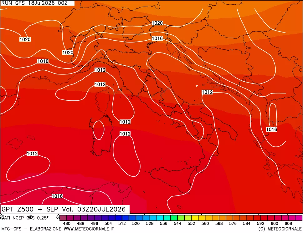 mappa 500 hPa GPT + Press SLM