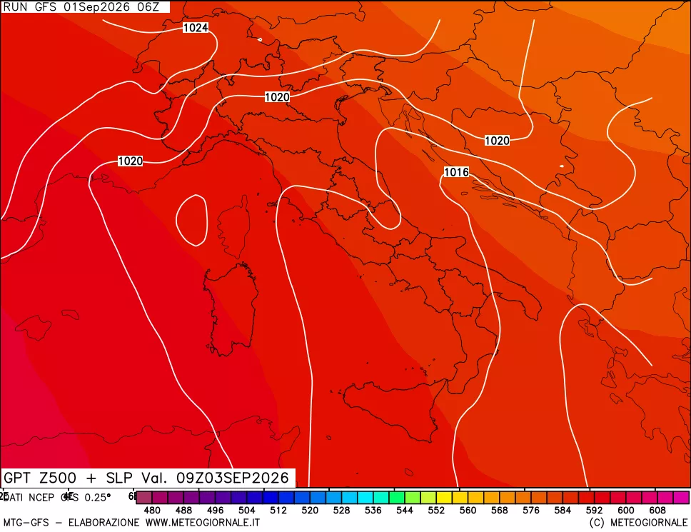 mappa 500 hPa GPT + Press SLM