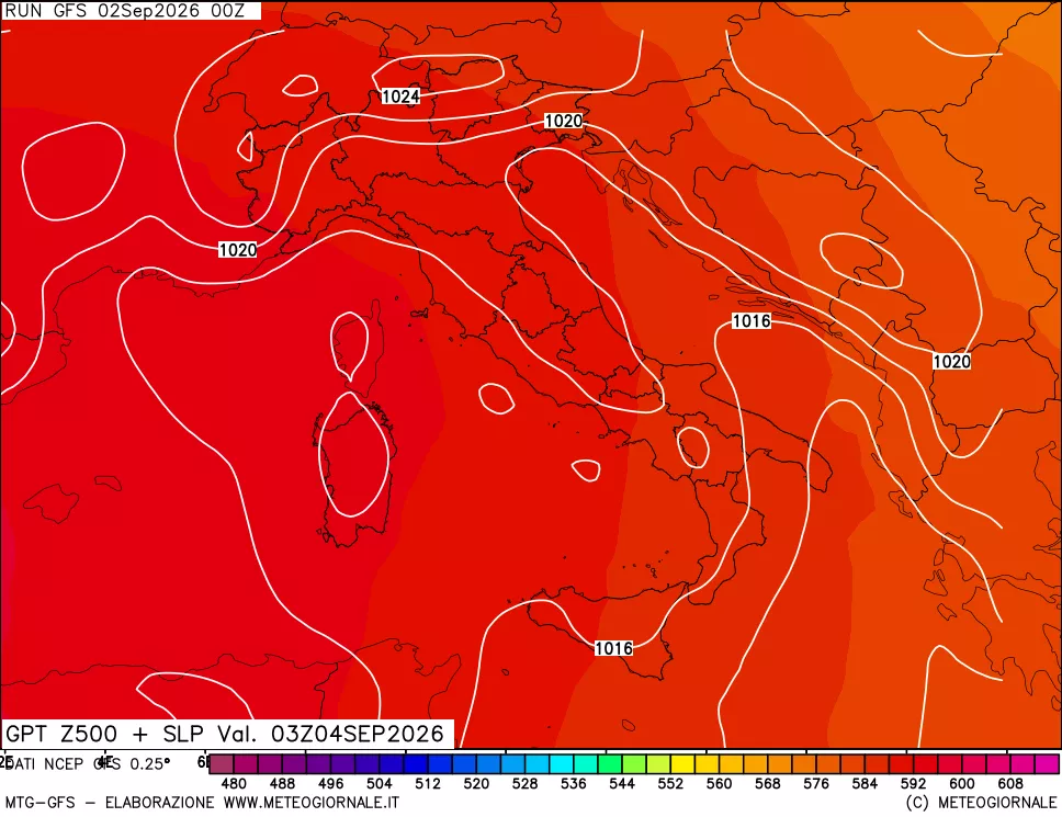 mappa 500 hPa GPT + Press SLM