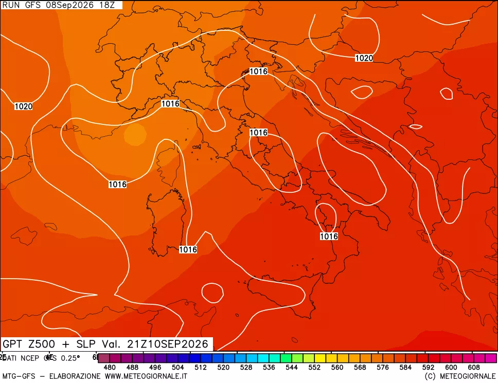 mappa 500 hPa GPT + Press SLM